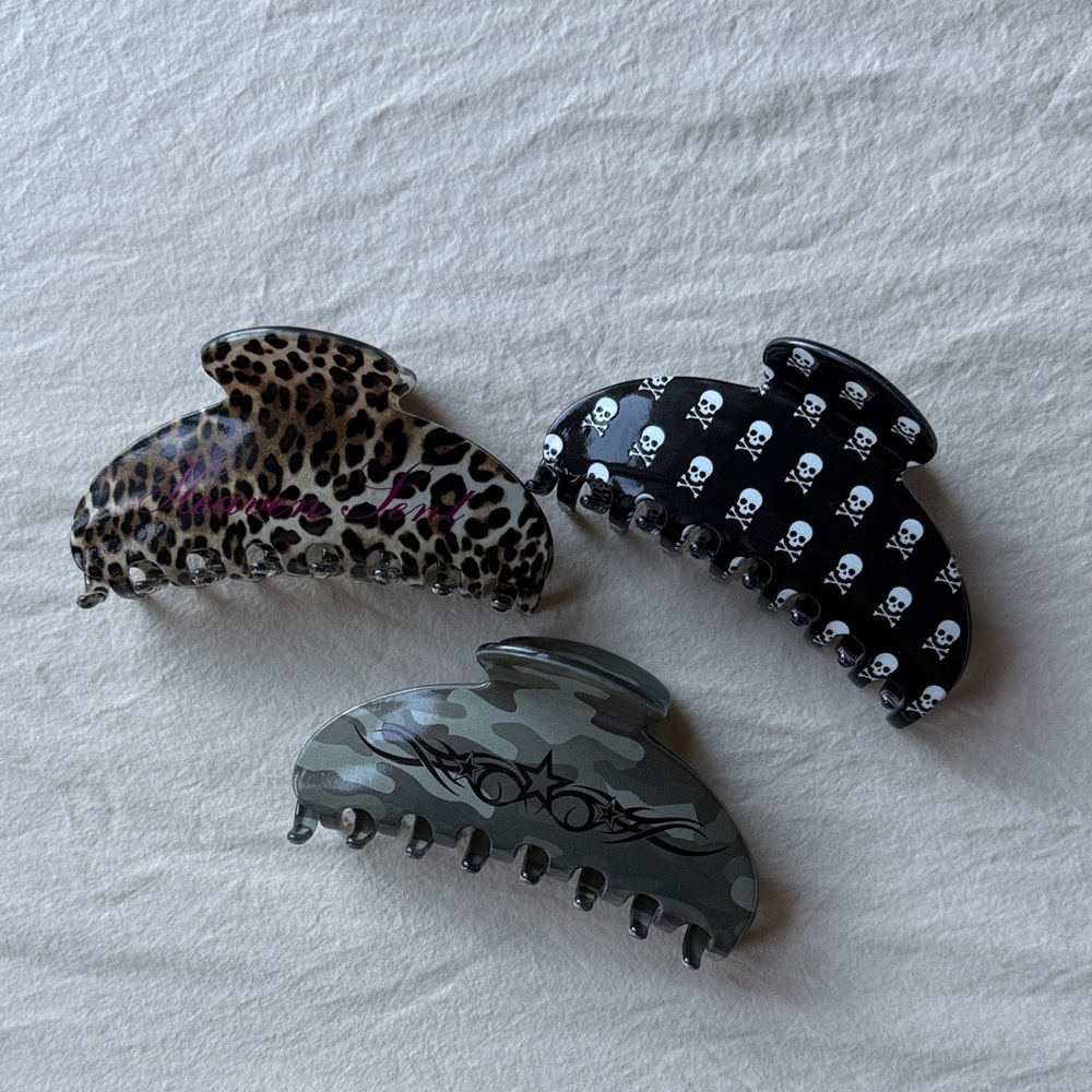 Set of Three Stylish Hair Clips